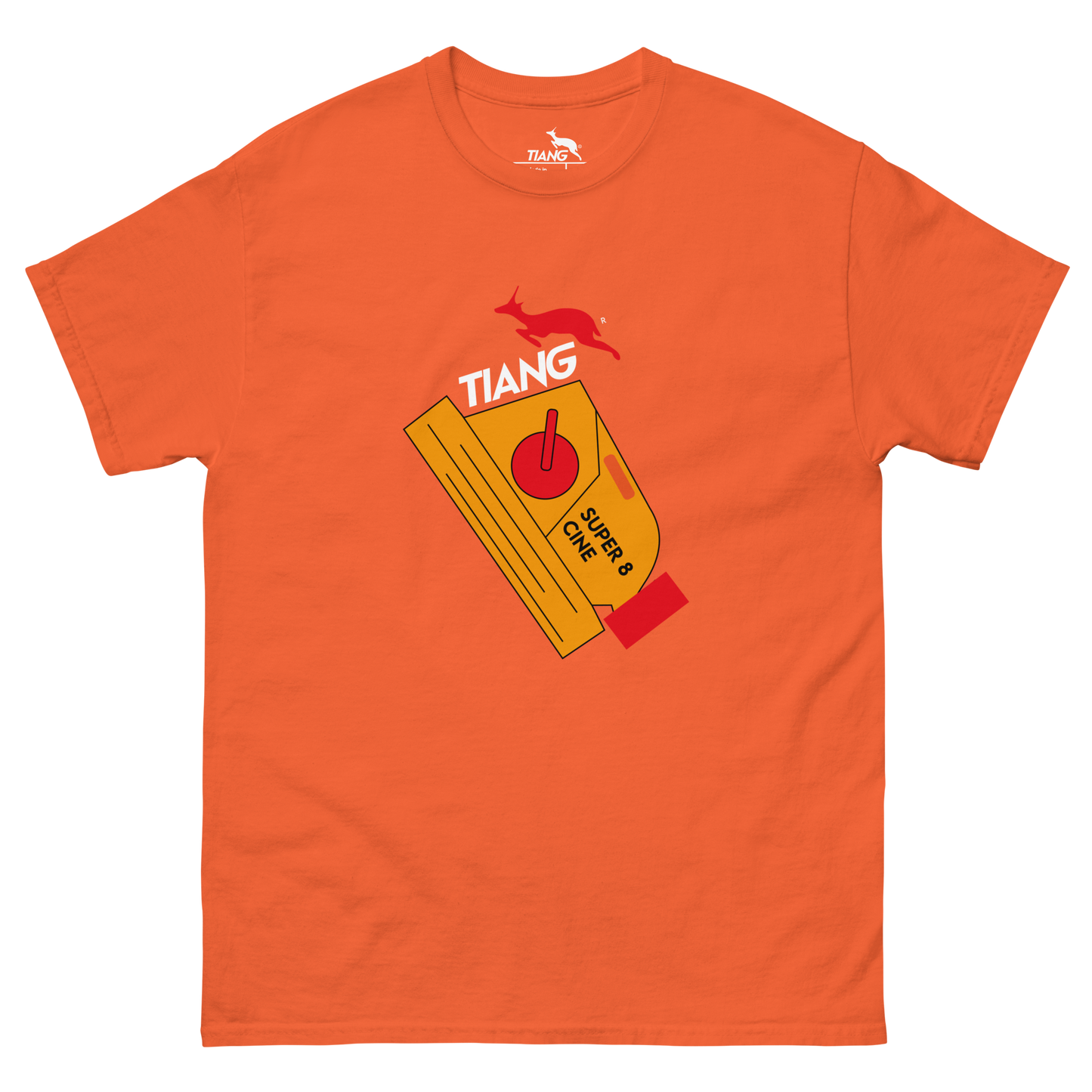 4 CLASSIC Camiseta Retro CINE SUPER 8 Orange 70's