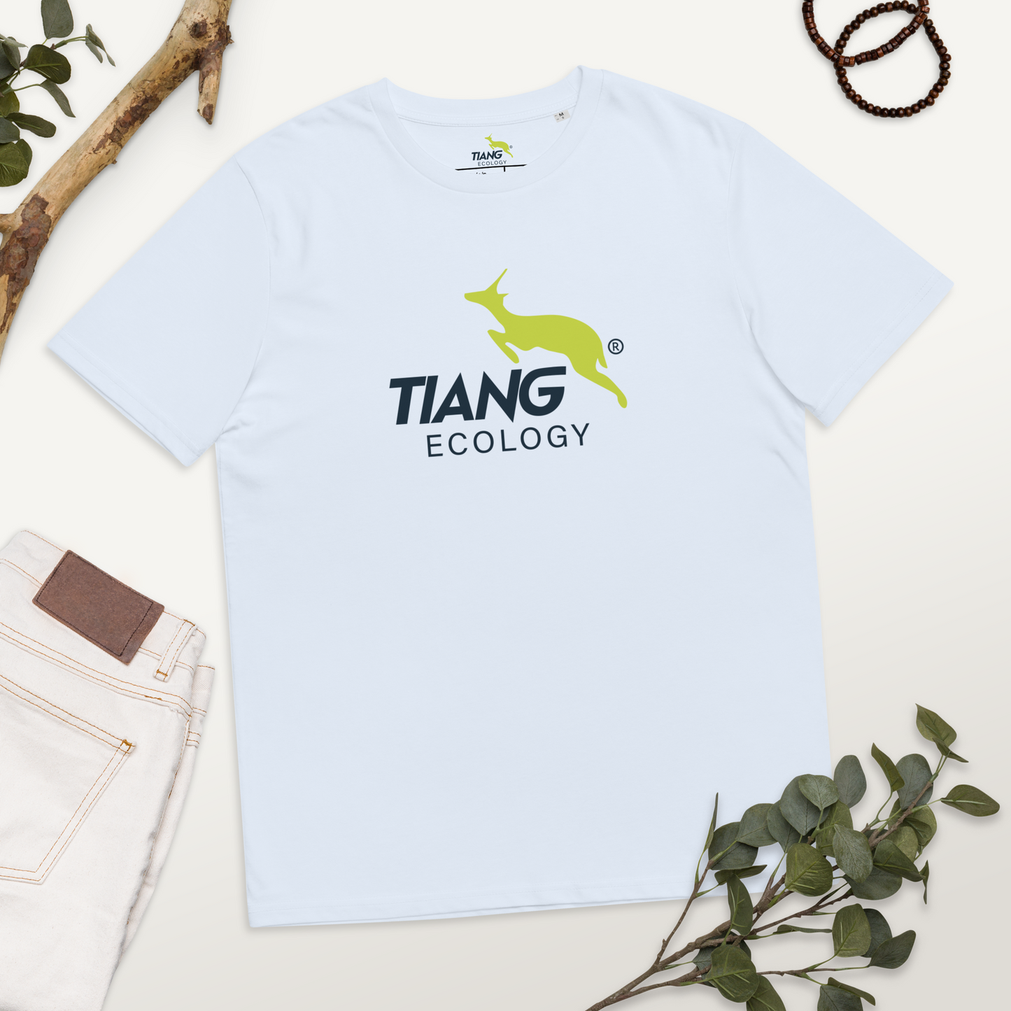 9F ECOLOGY Camiseta LOGO TEXT BLUE