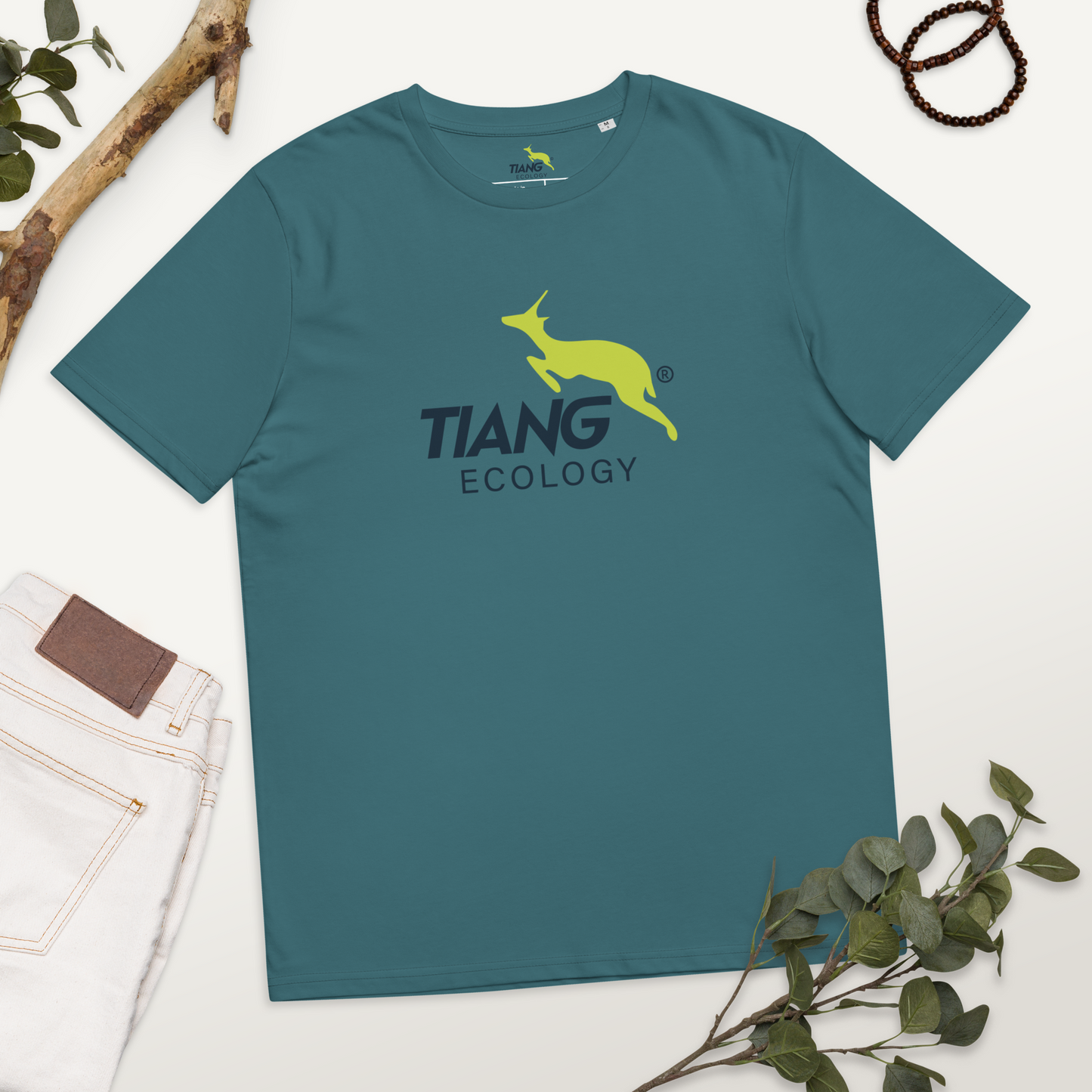 9F ECOLOGY Camiseta LOGO TEXT BLUE