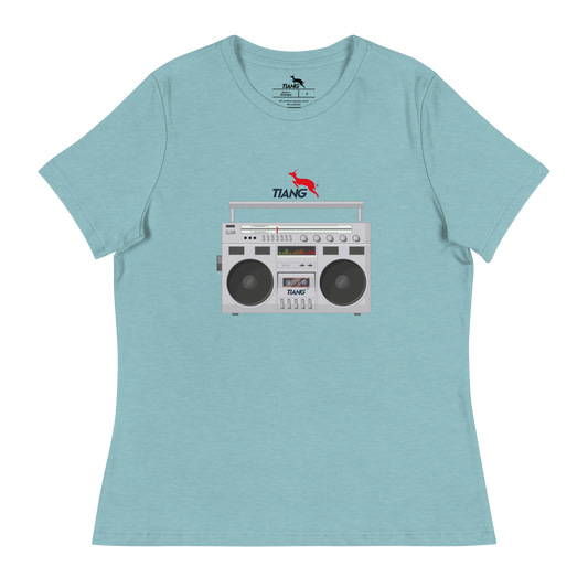 4 CLASSIC Women's T-shirt Retro RADIO STEREO 80's